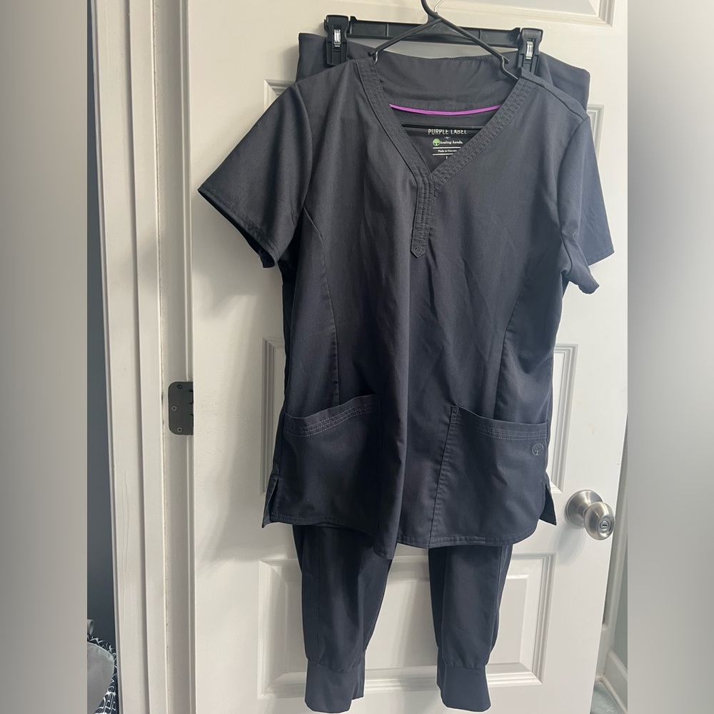 COPY - Purple Label Healing Hands Women's Scrub Set - Grey